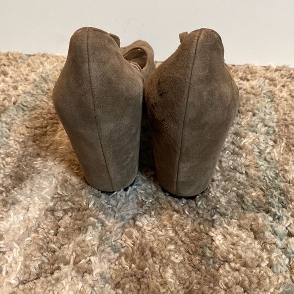 Halogen Brown Suede Cutout Wedges - Picture 6 of 7